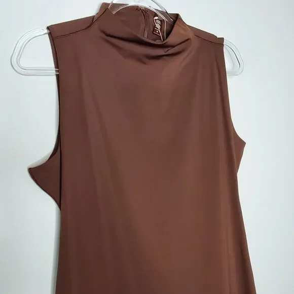 SKIMS All-in-One Mock Neck Sleeveless Unitard - Cocoa Bodysuit Size 3X - Picture 4 of 10